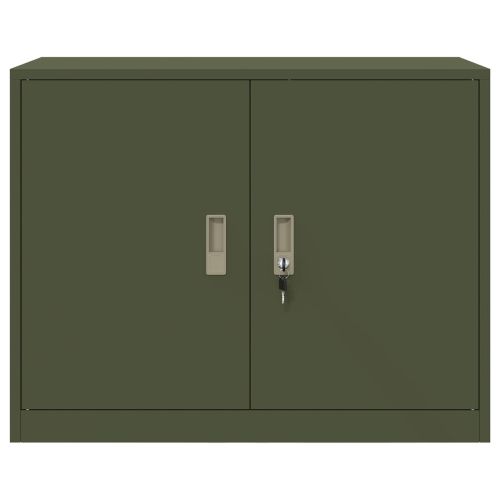Шкаф за съхранение Маслинено зелено 90 x 40 x 70 cm