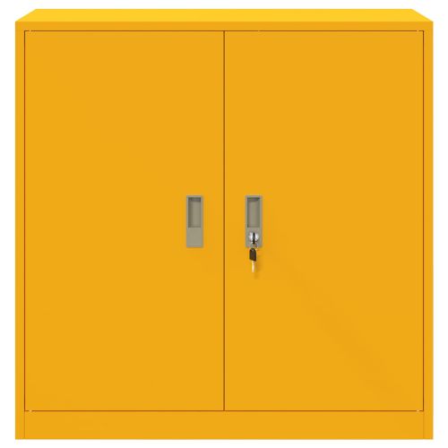 Шкаф за съхранение Горчично жълто 90 x 40 x 90 cm