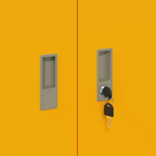 Шкаф за съхранение Горчично жълто 90 x 40 x 90 cm