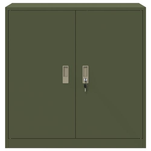 Шкаф за съхранение Маслинено зелено 90 x 40 x 90 cm Стомана