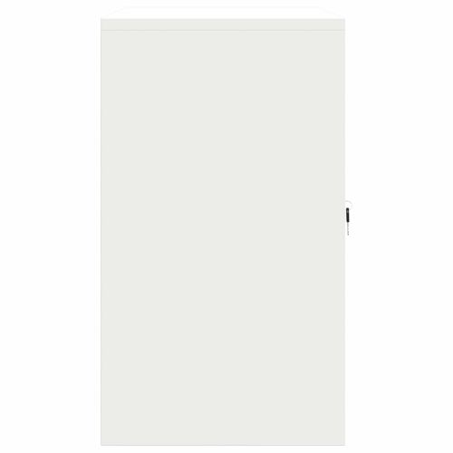 Шкаф за съхранение Бял 80 x 40 x 70 см Стомана