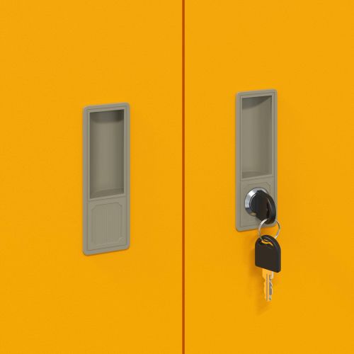 Шкаф за съхранение Горчично жълто 60 x 40 x 70 см