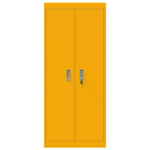 Шкаф за съхранение Горчично жълто 60 x 40 x 140 cm Стомана