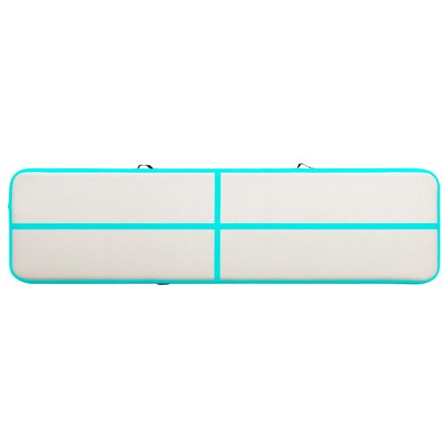 Надуваем дюшек за гимнастика с помпа, 800x100x15 см, PVC, зелен