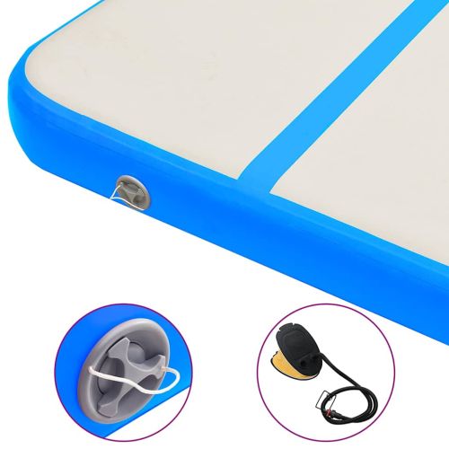 Надуваем дюшек за гимнастика с помпа, 500x100x20 см, PVC, син