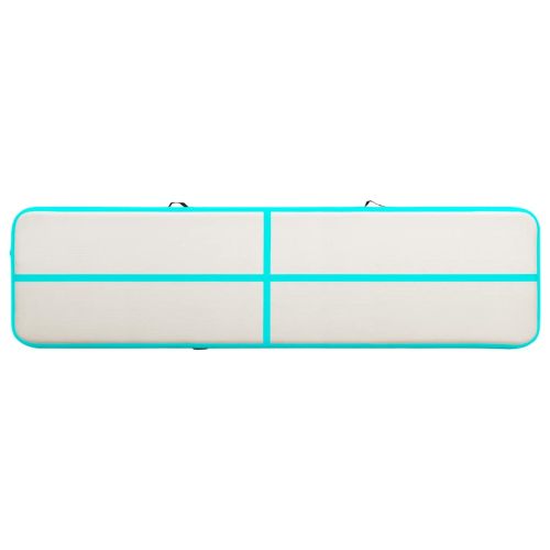 Надуваем дюшек за гимнастика с помпа, 800x100x20 см, PVC, зелен