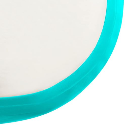 Надуваем дюшек за гимнастика с помпа, 200x200x10 см, PVC, зелен