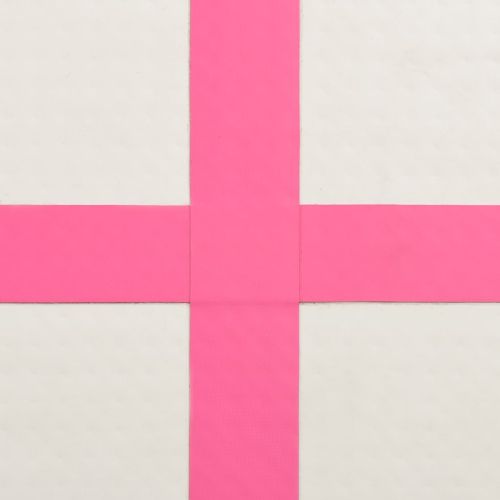 Надуваем дюшек за гимнастика с помпа, 200x200x15 см, PVC, розов