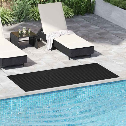 Гумена подова постелка против хлъзгане 2 x 1 м широко оребрена