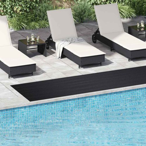 Гумена подова постелка против хлъзгане 5 x 1 м широко оребрена