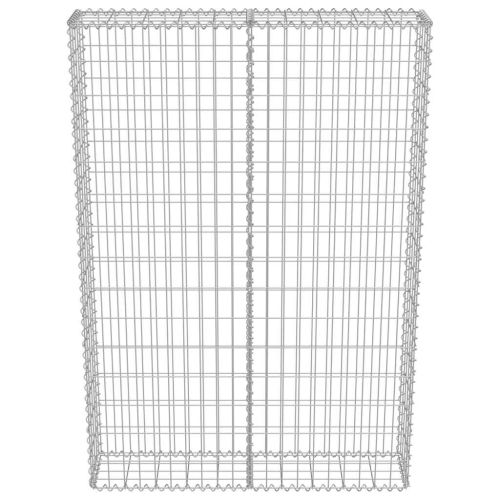 Габионна стена с капаци, поцинкована стомана, 100х20х150 см