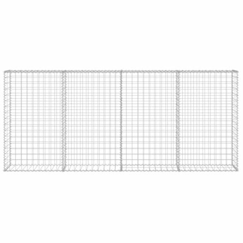 Габионна стена с капаци, поцинкована стомана, 200х20х85 см