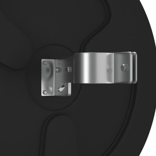 Градинско изпъкнало огледало за движение, черно, Ø60 см, поликарбонат