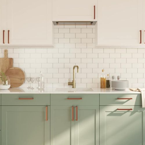 Дръжки за шкафове, 10 бр, бронз, 160 мм, неръждаема стомана