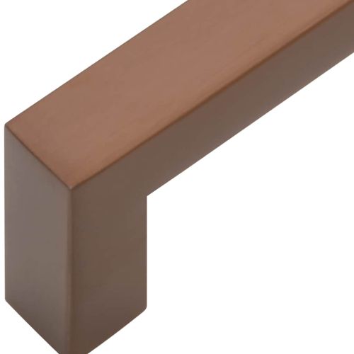 Дръжки за шкафове, 10 бр, бронз, 160 мм, неръждаема стомана