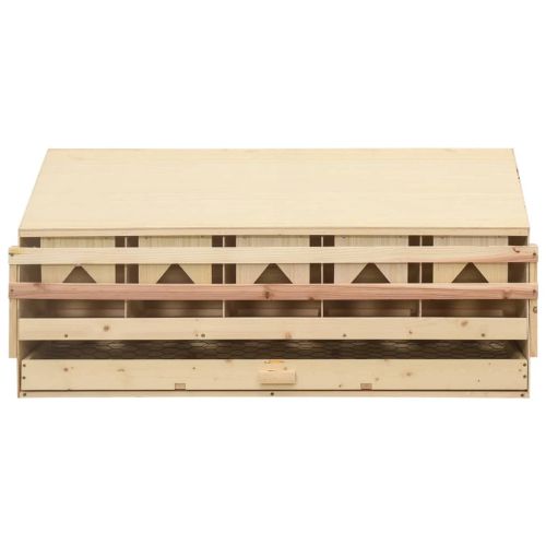 Пилешка гнездилка, 5 отделения, 117x33x54 см, бор масив