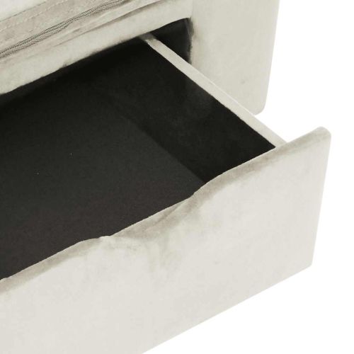 Кучешки диван с чекмедже, кремав, 75x50x38 см, плюш