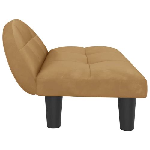 Кучешко легло Кафяв 70x52x30 см кадифе