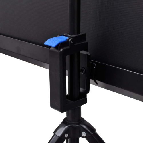 Проекционен екран Черен и бял 89 инча Метал и полиестер