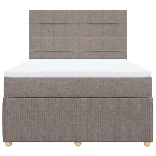 Боксспринг легло с матрак, таупе, 160x200 см, плат