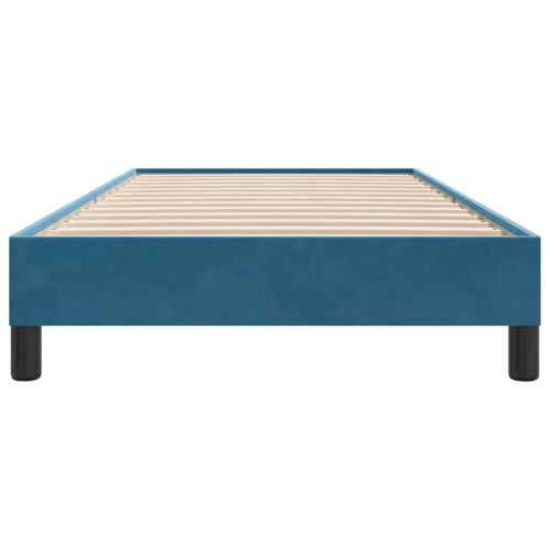 Box Spring легло без матрак Тъмно синьо 80x210 cm кадифе
