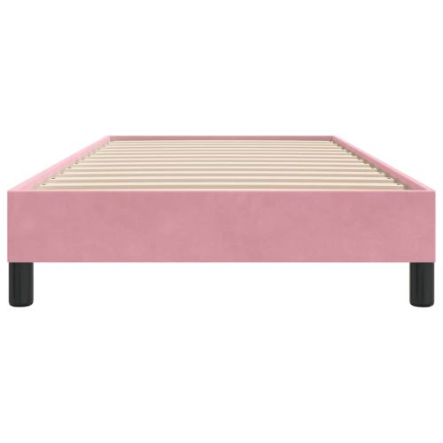 Box Spring легло без матрак розово 80x210 cm кадифе
