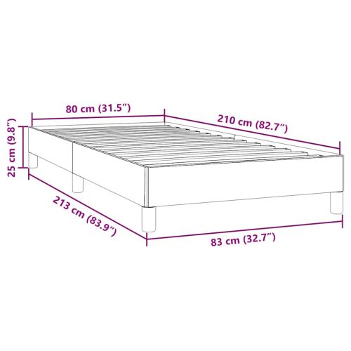 Box Spring легло без матрак розово 80x210 cm кадифе