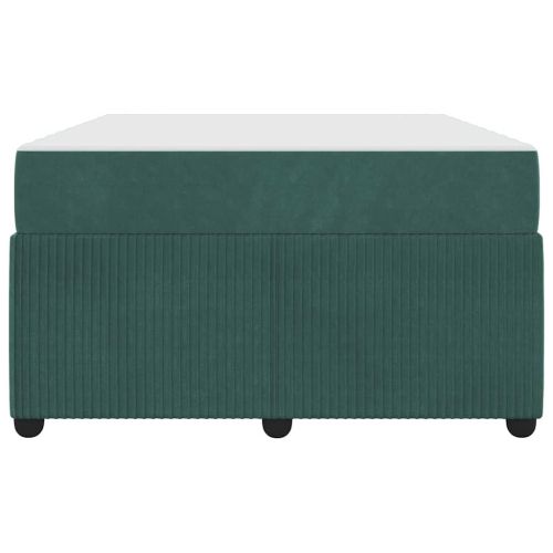 Рамка за легло с матрак Тъмен зелен 120 x 190 cm текстил