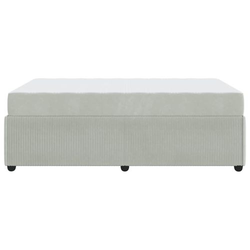 Рамка за легло с матрак Светлосиво 120 x 200 cm текстил