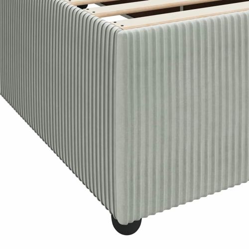 Рамка за легло с матрак Светлосиво 120 x 200 cm текстил