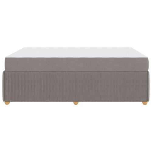 Рамка за легло с матрак Таупе 160 x 200 cm текстил