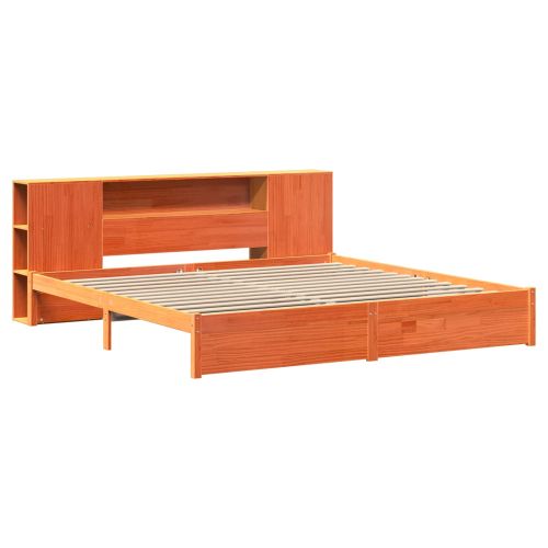 Легло с рама и главата за съхранение 2 pcs Солиден бор