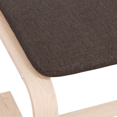 Табуретка, тъмнокафява, 51x41x40 см, текстил