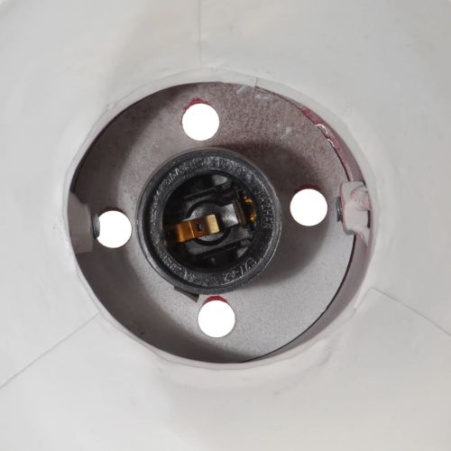 Настолна лампа 25 W състарено червено 23x18x96 см E27