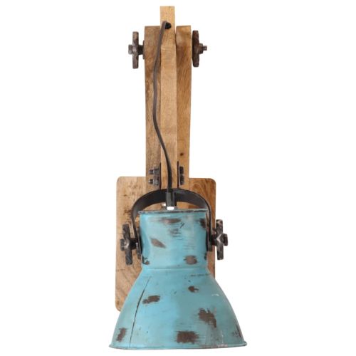 Стенна лампа 25 W състарено синьо 96x15x20 см E27