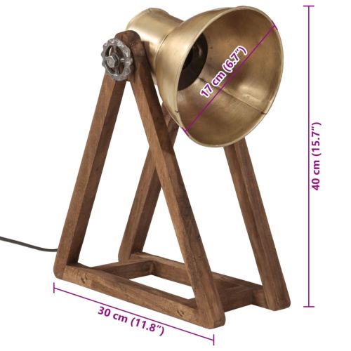 Настолна лампа 25 W, античен месинг, 30x17x40 см, E27