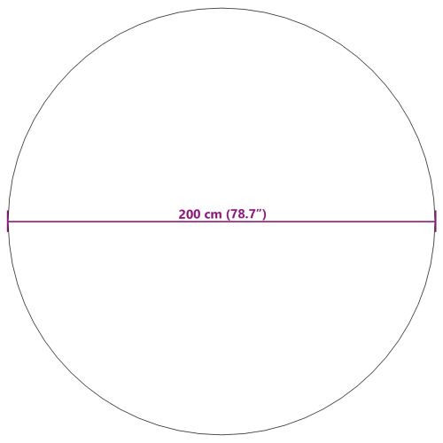 Килими за помещение Муаре Кръгла Естествен Ø 200 СМ