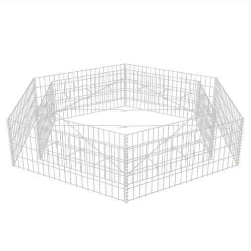 Хексагонален габион повдигната леха, 200x173x40 cм