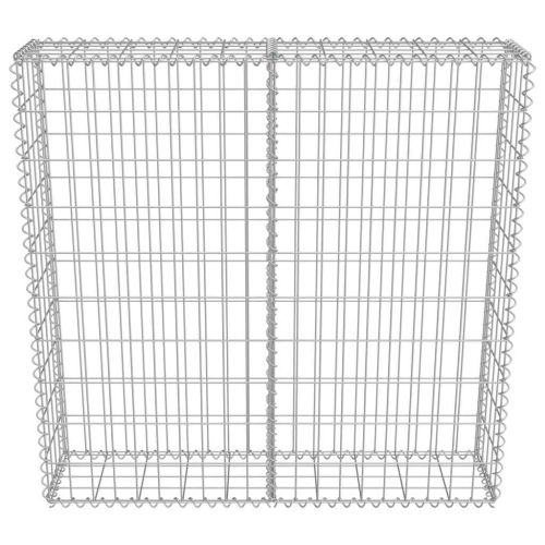 Габионна стена с капаци, поцинкована стомана, 100х20х100 см