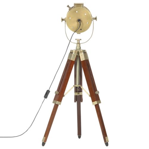 Подова лампа тринога, масивно мангово дърво, 69 см