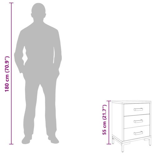 Нощни шкафчета, 2 бр, 40x30x55 см, борово дърво масив