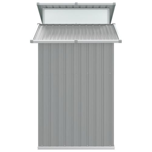 Градинска барака сива 270x130x208,5 см поцинкована стомана
