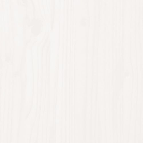 Градински лаундж комплект, 7 части, бял, бор масив