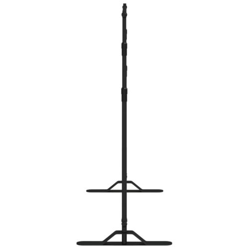 Поставки за фон, 2 бр, черни, 254x243 см, стомана