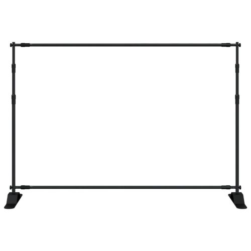 Поставки за фон, 2 бр, черно, 305x243 см, стомана