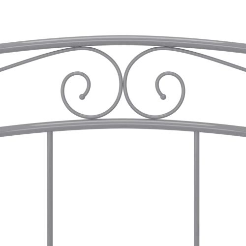 Рамка за легло, сива, метал, 180x200 см