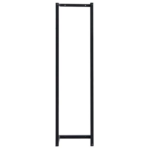 Поставка за кърпи, черна, 25x20x95 см, желязо