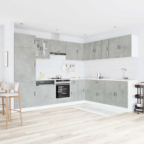 Комплект кухненски шкафове от 14 части Porto, инженерно дърво