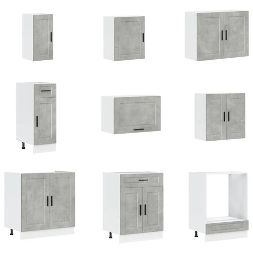 Комплект кухненски шкафове от 14 части Porto, инженерно дърво