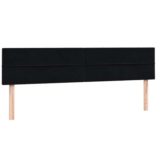 Боксспринг легло с матрак, черно, 180x210 cm, кадифе